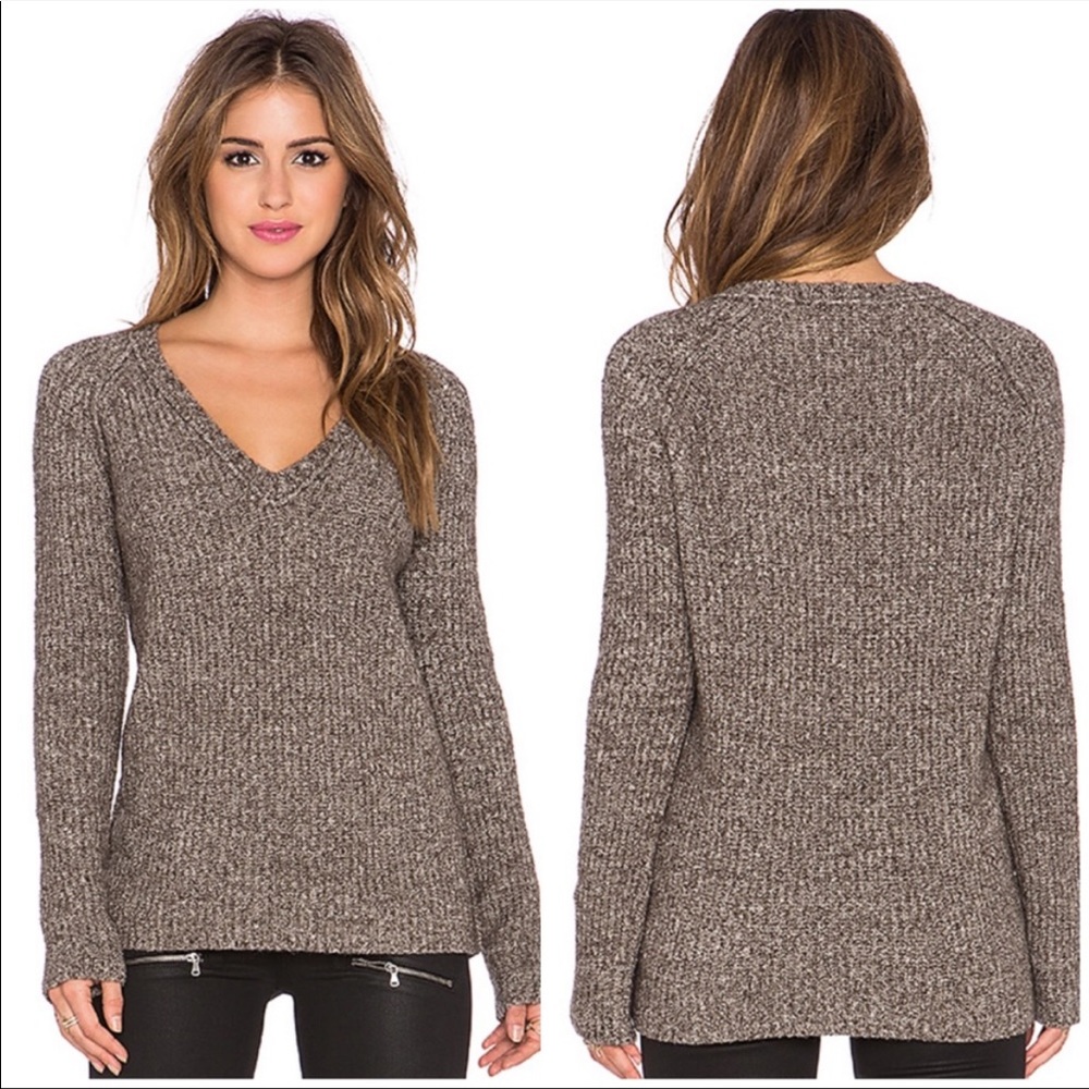 ATM | Anthony Thomas Melillo Yak Hair Ragan V Neck Sweater Womens S